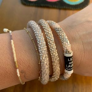 Lily and Laura beaded Nepal bracelets
